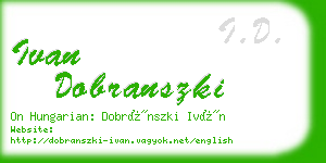 ivan dobranszki business card